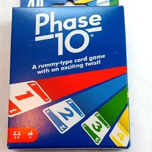 NEW.   PHASE 10 RUMMY-TYPE CARD GAME BY MATTEL.